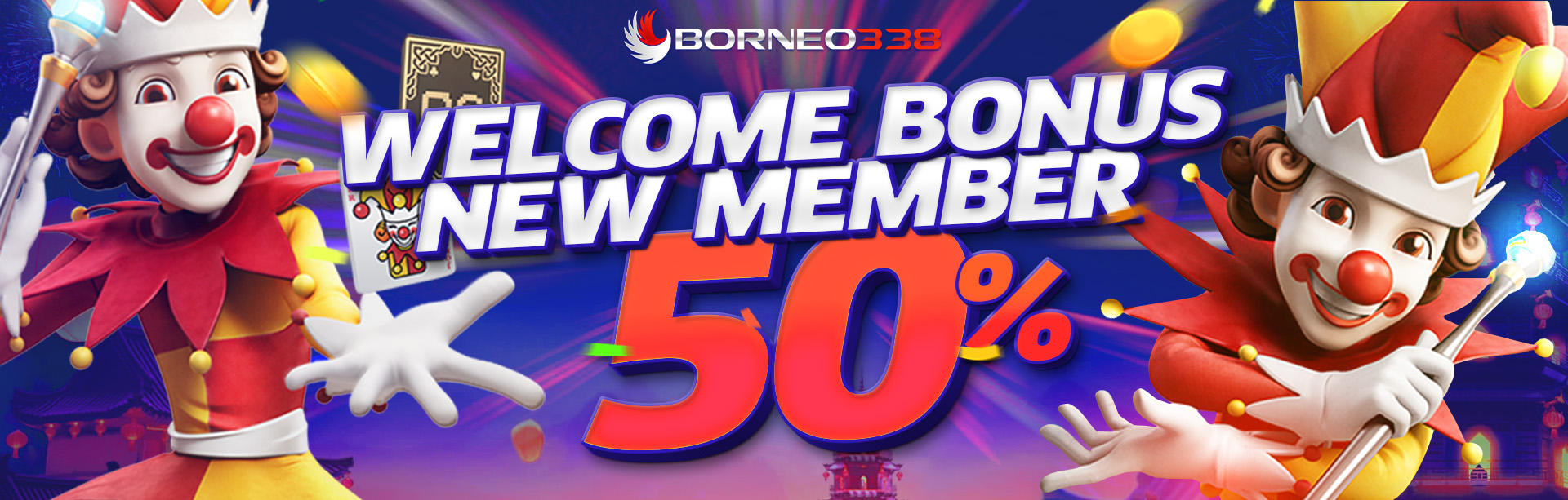 WELCOME BONUS 50%